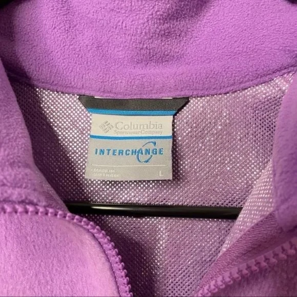 Columbia Girls’ Bugaboo™ II Fleece Purple/Black/White Interchange Jacket Size L - Picture 13 of 14